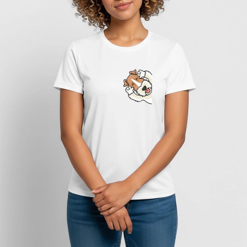 Foxterrier Drahthaar Ätsch Bätsch Frauen T-Shirt atmungsaktiv