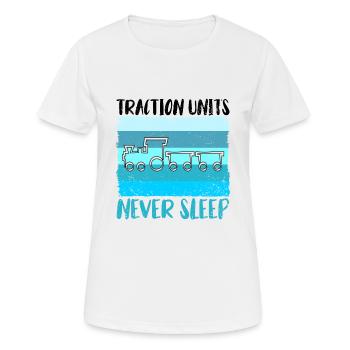 Train train train conducteurs de train - T-shirt respirant Femme - blanc - Devant - AI Model Female 172 dark (172cm)