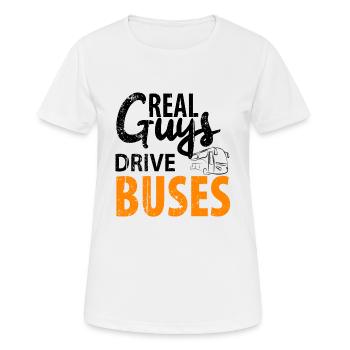 Bus Chauffeur de bus Autobus scolaire Chauffeur de bus - T-shirt respirant Femme - blanc - Devant - AI Model Female 172 dark (172cm)