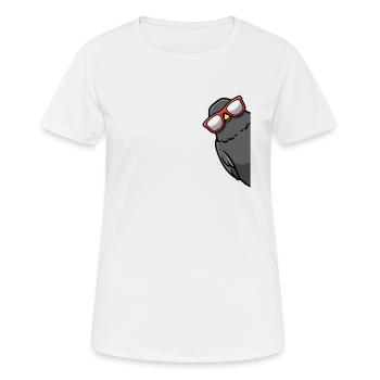Amsel Vogel Schwarzdrossel - Frauen T-Shirt atmungsaktiv - Weiß - Vorne - AI Model Female 172 dark (172cm)