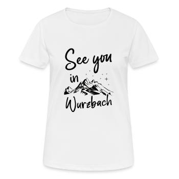 Wurzbach Ski Thüringer Wald Snowboarden - T-shirt respirant Femme - blanc - Devant - AI Model Female 172 dark (172cm)