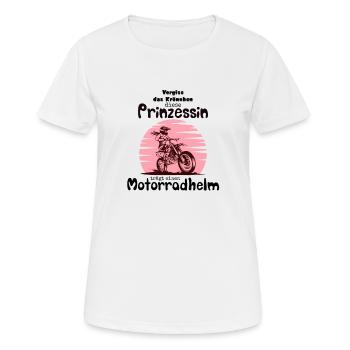 Motorrad superbike prinzessin - Frauen T-Shirt atmungsaktiv - Weiß - Vorne - AI Model Female 172 dark (172cm)