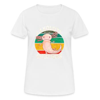 Axolotl. I Axolotl Questions. Drôle d’Axolotl - T-shirt respirant Femme - blanc - Devant - AI Model Female 172 dark (172cm)