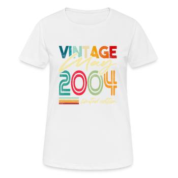 Vintage born May 2004 Birthday Year 2004 - Women's Breathable T-Shirt - white - Front - AI Model Female 172 dark (172cm)