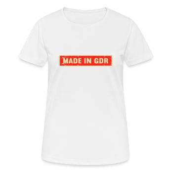 GDR East Germany Made in GDR Ossi - Women's Breathable T-Shirt - white - Front - AI Model Female 172 dark (172cm)