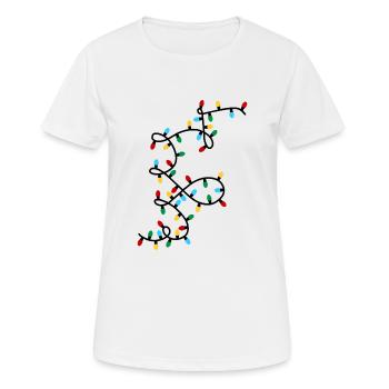 Lichterkette Weihnachten - Frauen T-Shirt atmungsaktiv - Weiß - Vorne - AI Model Female 172 dark (172cm)