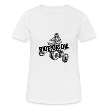 Quad - Frauen T-Shirt atmungsaktiv - Weiß - Vorne - AI Model Female 172 dark (172cm)