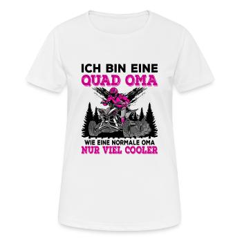 Quad - Frauen T-Shirt atmungsaktiv - Weiß - Vorne - AI Model Female 172 dark (172cm)