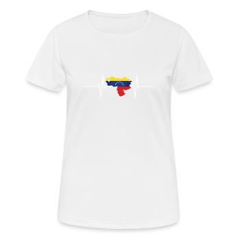 Venezuela Herzschlag Flagge Vintage Venezuela - T-shirt respirant Femme - blanc - Devant - AI Model Female 172 dark (172cm)