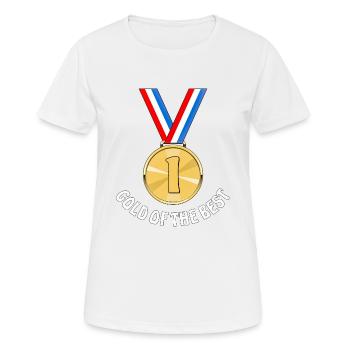 MEDAL GOLD OF THE BEST - Women's Breathable T-Shirt - white - Front - AI Model Female 172 dark (172cm)