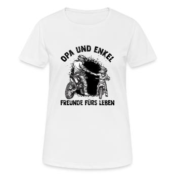 Motocross - Frauen T-Shirt atmungsaktiv - Weiß - Vorne - AI Model Female 172 dark (172cm)