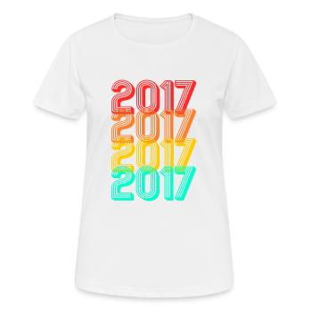 Né en 2017 Né 2017 Don Naissance 2017 - T-shirt respirant Femme - blanc - Devant - AI Model Female 172 dark (172cm)