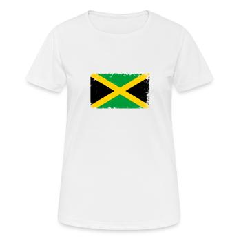 Jamaica Herzschlag Flagge Vintage Jamaica - Frauen T-Shirt atmungsaktiv - Weiß - Vorne - AI Model Female 172 dark (172cm)