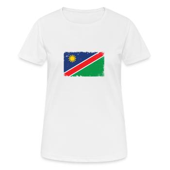 Namibia Heartbeat Flag Vintage Namibia - Women's Breathable T-Shirt - white - Front - AI Model Female 172 dark (172cm)