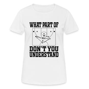 Basketball Trainer Taktik Streetball cadeau - T-shirt respirant Femme - blanc - Devant - AI Model Female 172 dark (172cm)