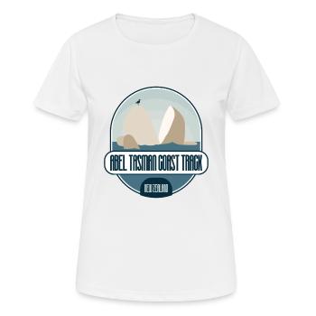 Abel Tasman Coast Track - Nouvelle-Zélande - T-shirt respirant Femme - blanc - Devant - AI Model Female 172 dark (172cm)