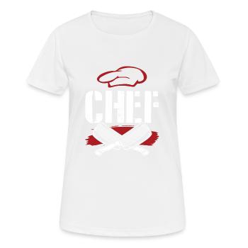 chef chef - Women's Breathable T-Shirt - white - Front - AI Model Female 172 dark (172cm)