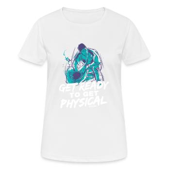 Aïkido - T-shirt respirant Femme - blanc - Devant - AI Model Female 172 dark (172cm)