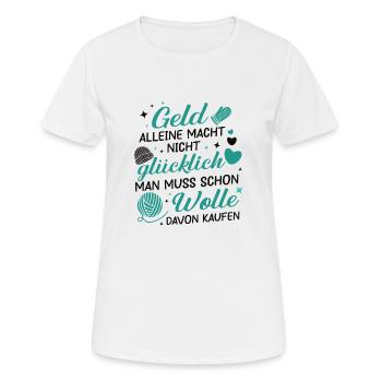 Humorvoller Stricknadel Spruch, Häkeln Geschenk - Frauen T-Shirt atmungsaktiv - Weiß - Vorne - AI Model Female 172 dark (172cm)
