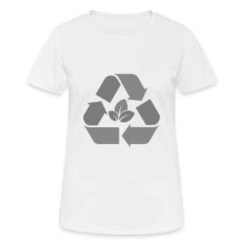 Nachhaltigkeit - Frauen T-Shirt atmungsaktiv - Weiß - Vorne - AI Model Female 172 dark (172cm)