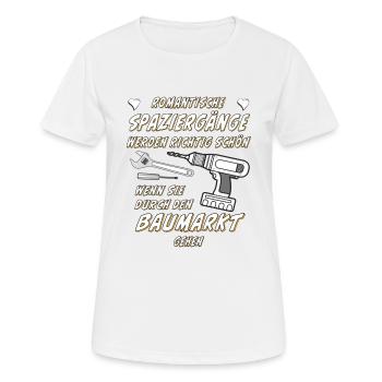 ROMANTISCHE SPAZIERGÄNGE - Frauen T-Shirt atmungsaktiv - Weiß - Vorne - AI Model Female 172 dark (172cm)