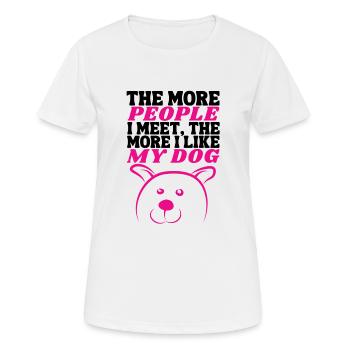 I hate people I love dogs dog dog dog - Women's Breathable T-Shirt - white - Front - AI Model Female 172 dark (172cm)