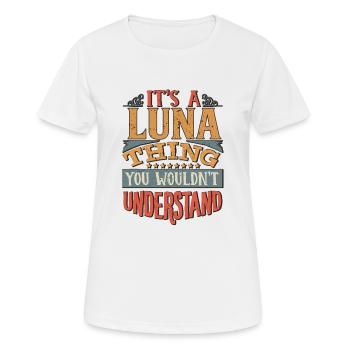 C’est une chose luna que vous ne comprendriez pas - Luna - T-shirt respirant Femme - blanc - Devant - AI Model Female 172 dark (172cm)