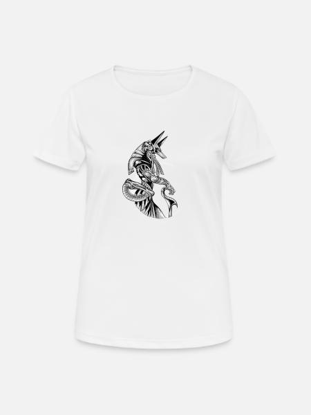 Anubis I Ägyptischer Gott Todes Pharao Falke - Frauen T-Shirt atmungsaktiv - Weiß