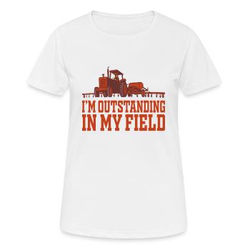 Ich bin hervorragend im meinem Beruf - Bauer - Frauen T-Shirt atmungsaktiv - Weiß - Vorne - AI Model Female 172 dark (172cm)