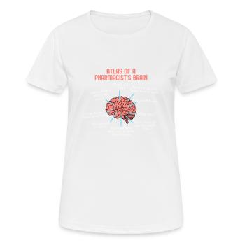 Pharmacist Brain Tech Medical Pharmacy - Women's Breathable T-Shirt - white - Front - AI Model Female 172 dark (172cm)