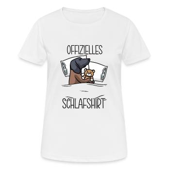 Bayerischer Gebirgsschweißhund Kuscheltier - Frauen T-Shirt atmungsaktiv - Weiß - Vorne - AI Model Female 172 dark (172cm)