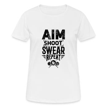 Billard Snooker - T-shirt respirant Femme - blanc - Devant - AI Model Female 172 dark (172cm)