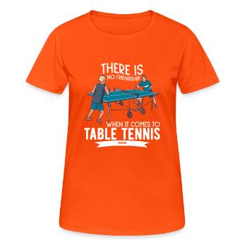 Ping-pong - T-shirt respirant Femme - orange néon - Devant - AI Model Female 172 dark (172cm)