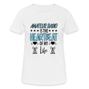 Amateur Radio Radio Radio Radio Radio Amateur Vintage - T-shirt respirant Femme - blanc - Devant - AI Model Female 172 dark (172cm)