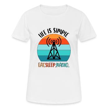 Amateur Radio Radio Radio Radio Radio Amateur Vintage - T-shirt respirant Femme - blanc - Devant - AI Model Female 172 dark (172cm)