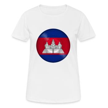 Kambodscha Musik Schallplatte - Frauen T-Shirt atmungsaktiv - Weiß - Vorne - AI Model Female 172 dark (172cm)