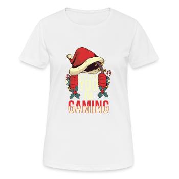Ich Bin Gaming Santa Gamer Funny Christmas Video - Frauen T-Shirt atmungsaktiv - Weiß - Vorne - AI Model Female 172 dark (172cm)
