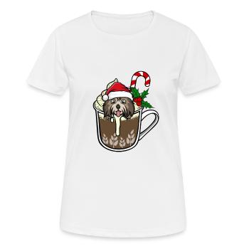 Noël havanais de cacao - T-shirt respirant Femme - blanc - Devant - AI Model Female 172 dark (172cm)