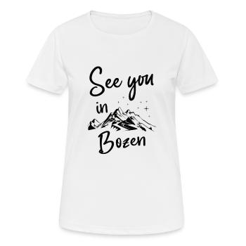Bolzano Snowboard Randonnée et ski - T-shirt respirant Femme - blanc - Devant - AI Model Female 172 dark (172cm)