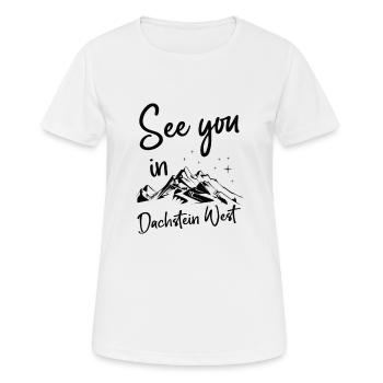 Dachstein West Ski Snowboarden Österreich - Frauen T-Shirt atmungsaktiv - Weiß - Vorne - AI Model Female 172 dark (172cm)