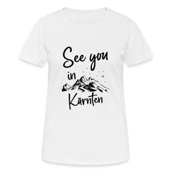Carinthie Ski Mountain Snowboard Autriche - T-shirt respirant Femme - blanc - Devant - AI Model Female 172 dark (172cm)