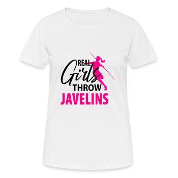 Lancer du javelot Lancer du javelot Lancer du javelot féminin - T-shirt respirant Femme - blanc - Devant - AI Model Female 172 dark (172cm)