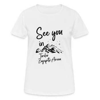 Tiroler Zugspitz Arena Ski Tirol Österreich - Frauen T-Shirt atmungsaktiv - Weiß - Vorne - AI Model Female 172 dark (172cm)