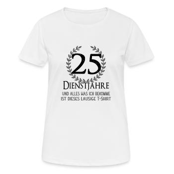 25e anniversaire de l’entreprise Fête de l’entreprise des employés - T-shirt respirant Femme - blanc - Devant - AI Model Female 172 dark (172cm)