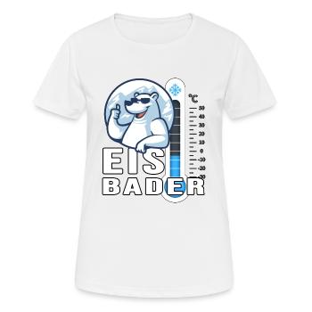 winterbader eisbär ice cool eisbader cold temp - T-shirt respirant Femme - blanc - Devant - AI Model Female 172 dark (172cm)
