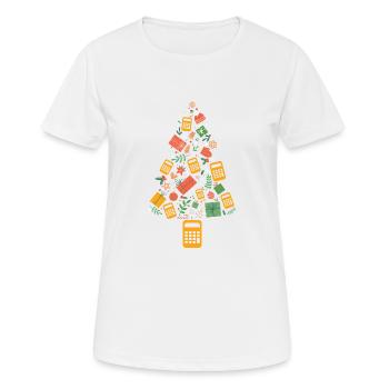Christmas Tree Accountant CPA - Frauen T-Shirt atmungsaktiv - Weiß - Vorne - AI Model Female 172 dark (172cm)