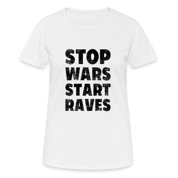 Techno - Rave - Geschenk - Techno merch - spruch - Frauen T-Shirt atmungsaktiv - Weiß - Vorne - AI Model Female 172 dark (172cm)