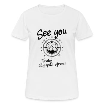 Tiroler Zugspitz Arena Ski Tirol Österreich - Frauen T-Shirt atmungsaktiv - Weiß - Vorne - AI Model Female 172 dark (172cm)