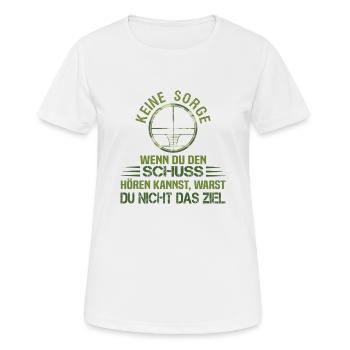 Crosshairs Gamer Saying Hunter Sports Shooter - Women's Breathable T-Shirt - white - Front - AI Model Female 172 dark (172cm)