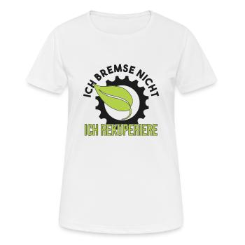 E Auto E Mobilität Elektroauto Spruch - Frauen T-Shirt atmungsaktiv - Weiß - Vorne - AI Model Female 172 dark (172cm)